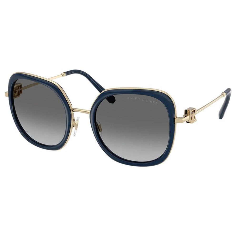 Ralph Lauren RL 7088 911611 Blue Metal Square Sunglasses Grey Gradient Lens